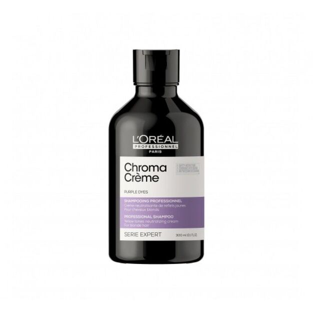 L'Oréal Professionnel Chroma Creme Purple Dyes Shampoo Geltonus atspalvius neutralizuojantis kreminis šampūnas 300ml