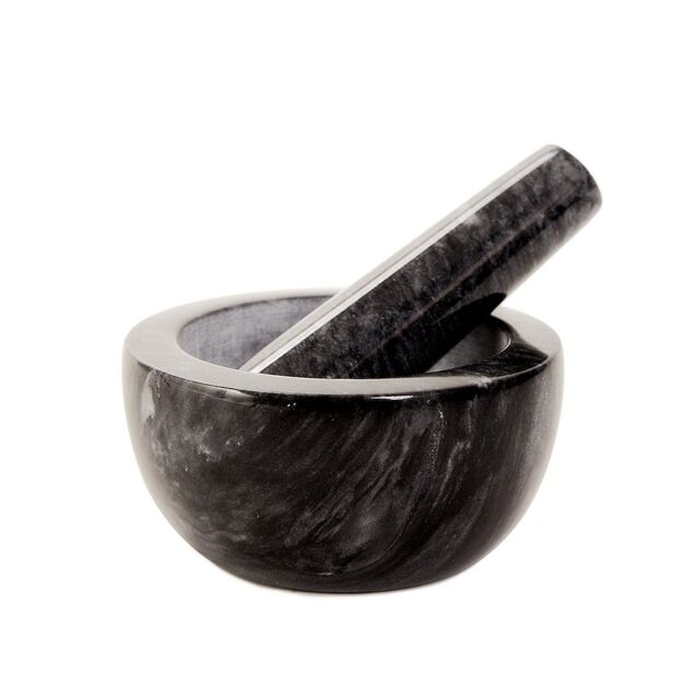 MARBLE marmuro grustuvė, juoda, 12 cm