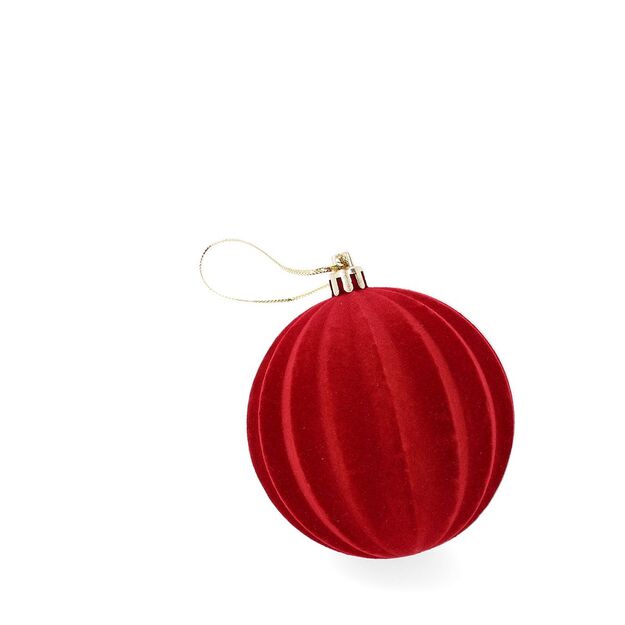 "VELORE " Kalėdinių kamuoliukų rinkinys, 4 vnt., bordo spalvos, 8 cm